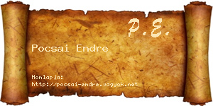 Pocsai Endre névjegykártya